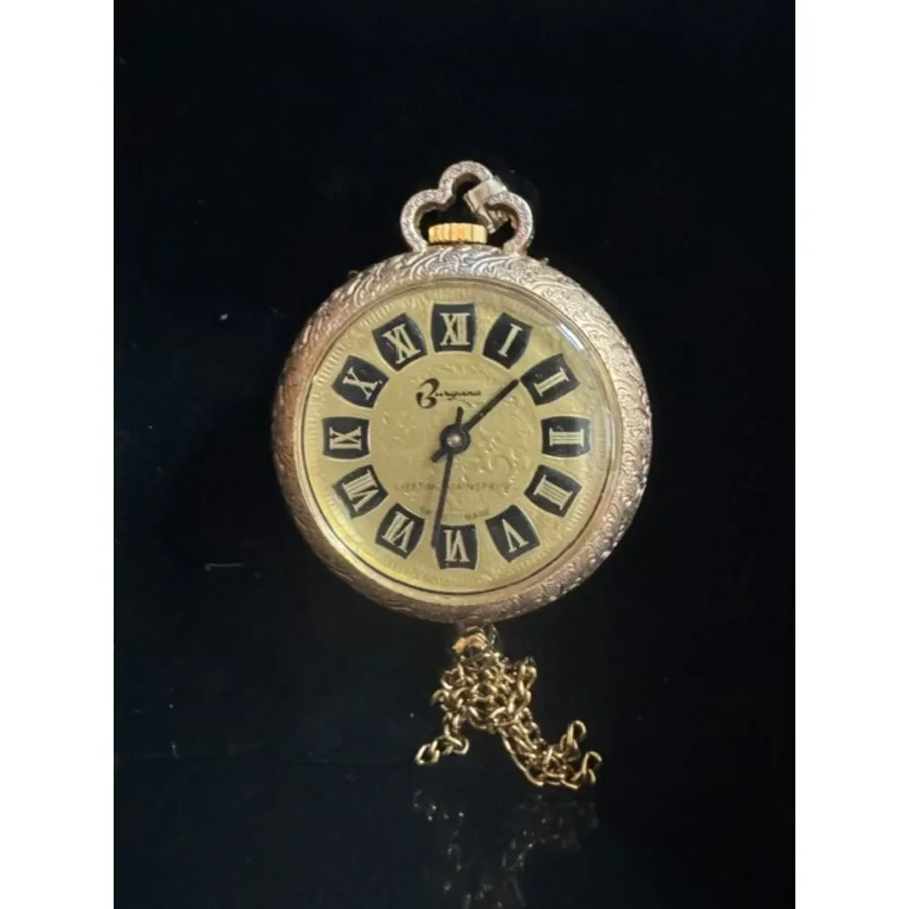 Rare Vintage Antique Burgana Swiss Made pendant watch.